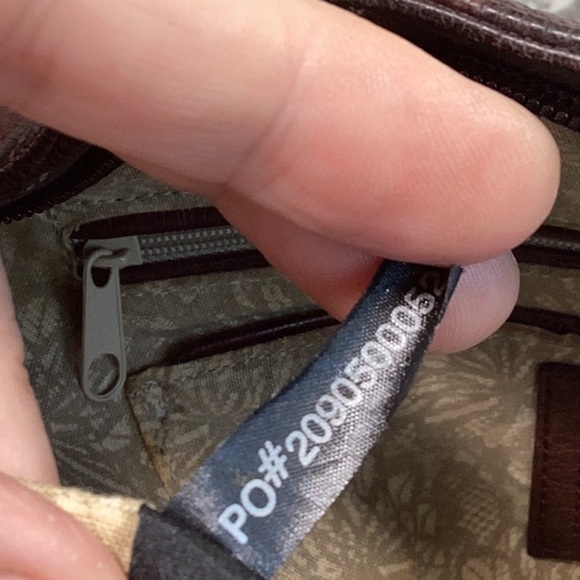 Hobo Brand Chic Brown Leather Hobo Bag with Scarf Accent, good used condition. - Picture 12 of 15